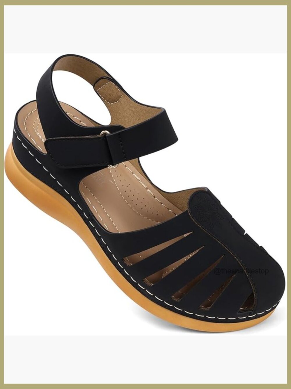 Closed Toe Fisherman Sandals - Flat Slip On Sandals for Women Dressy Summer